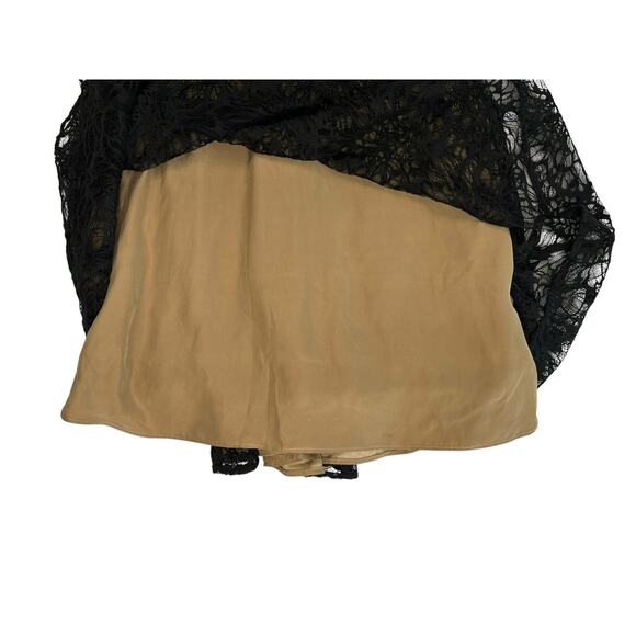 Vera Wang Collection Dress 2 XS Black Gold Lace Gown Formal Prom Whimsigoth Y2K - Picture 11 of 12